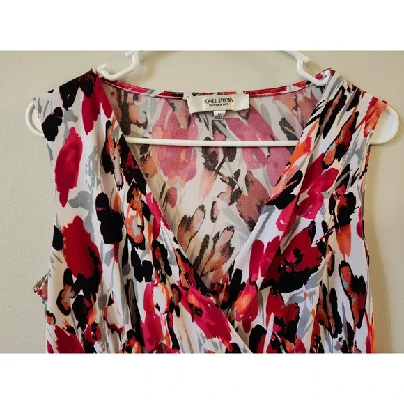 Jones Studio Sleeveless Floral Blouse Women's Size‎ Medium - Picture 2 of 4